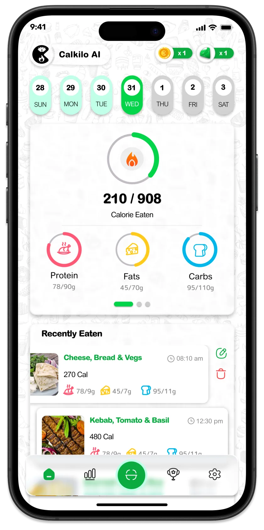 Calkilo light mode phone preview